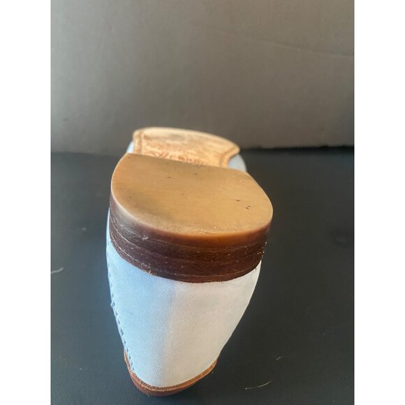 G.H. Bass Weejuns Light Blue Suede and Brown Leather Loafer 9 - Picture 4 of 7